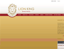 Tablet Screenshot of lionkingministries.org